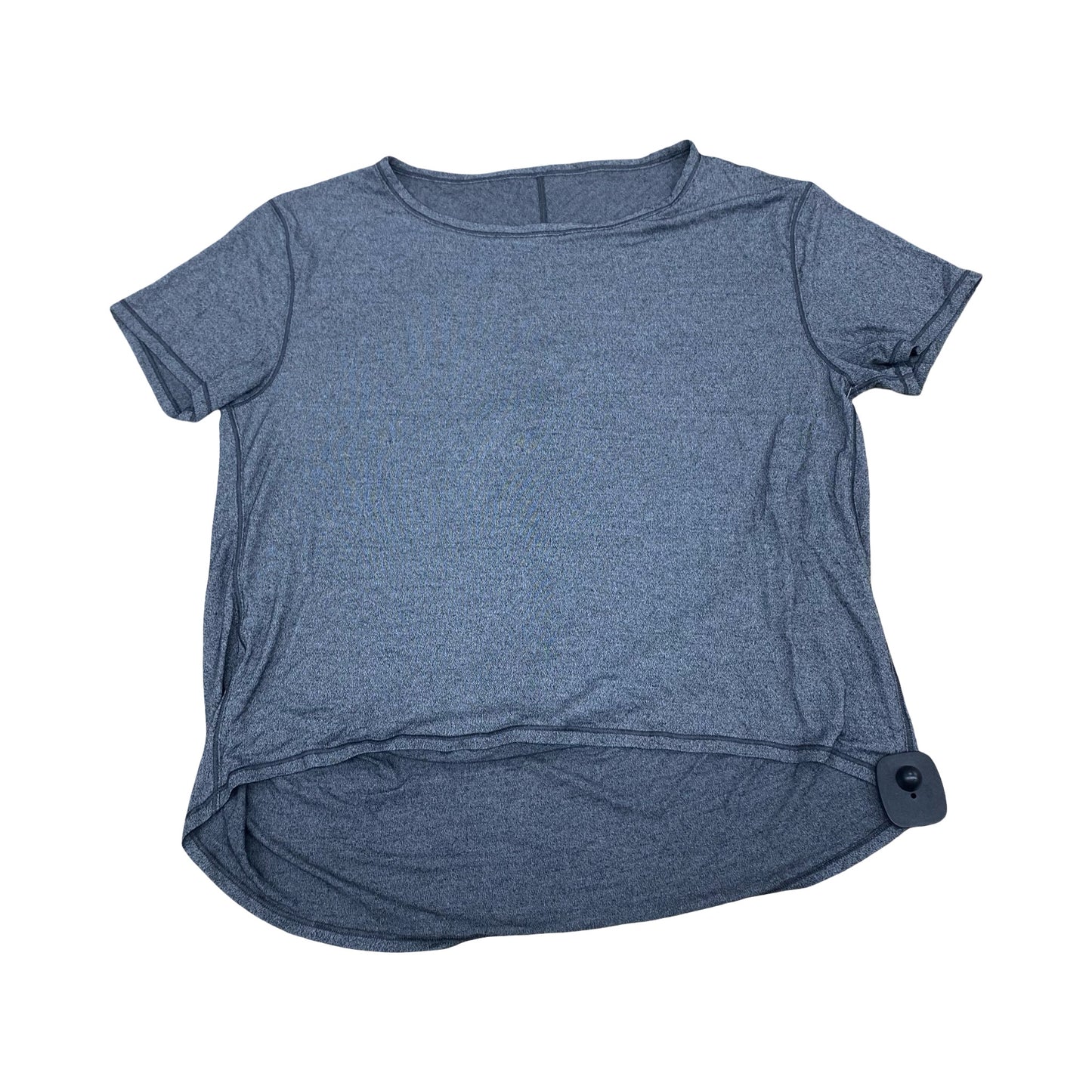 Athletic Top Ss By Lululemon In Grey, Size:L