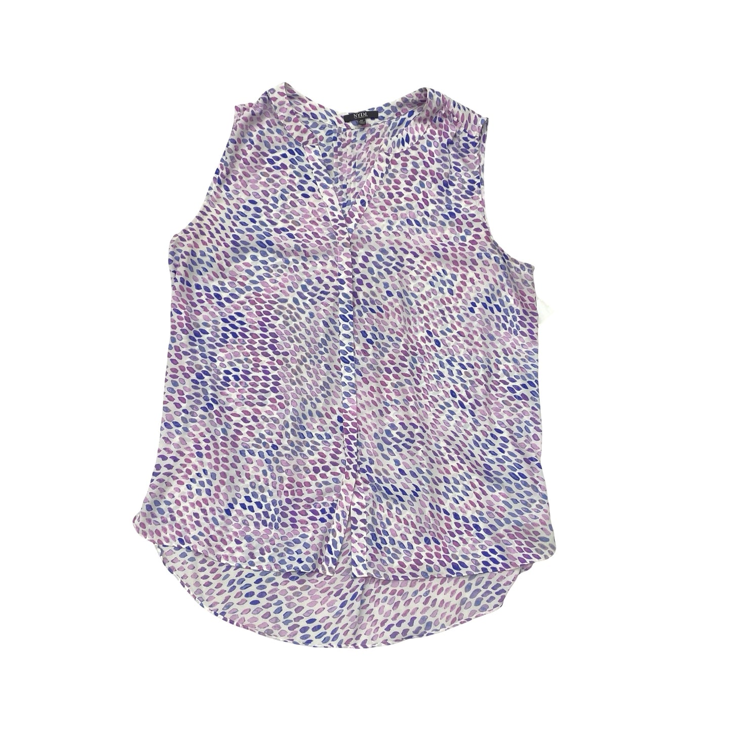 Top Sleeveless By Not Your Daughters Jeans In Purple & White, Size:M