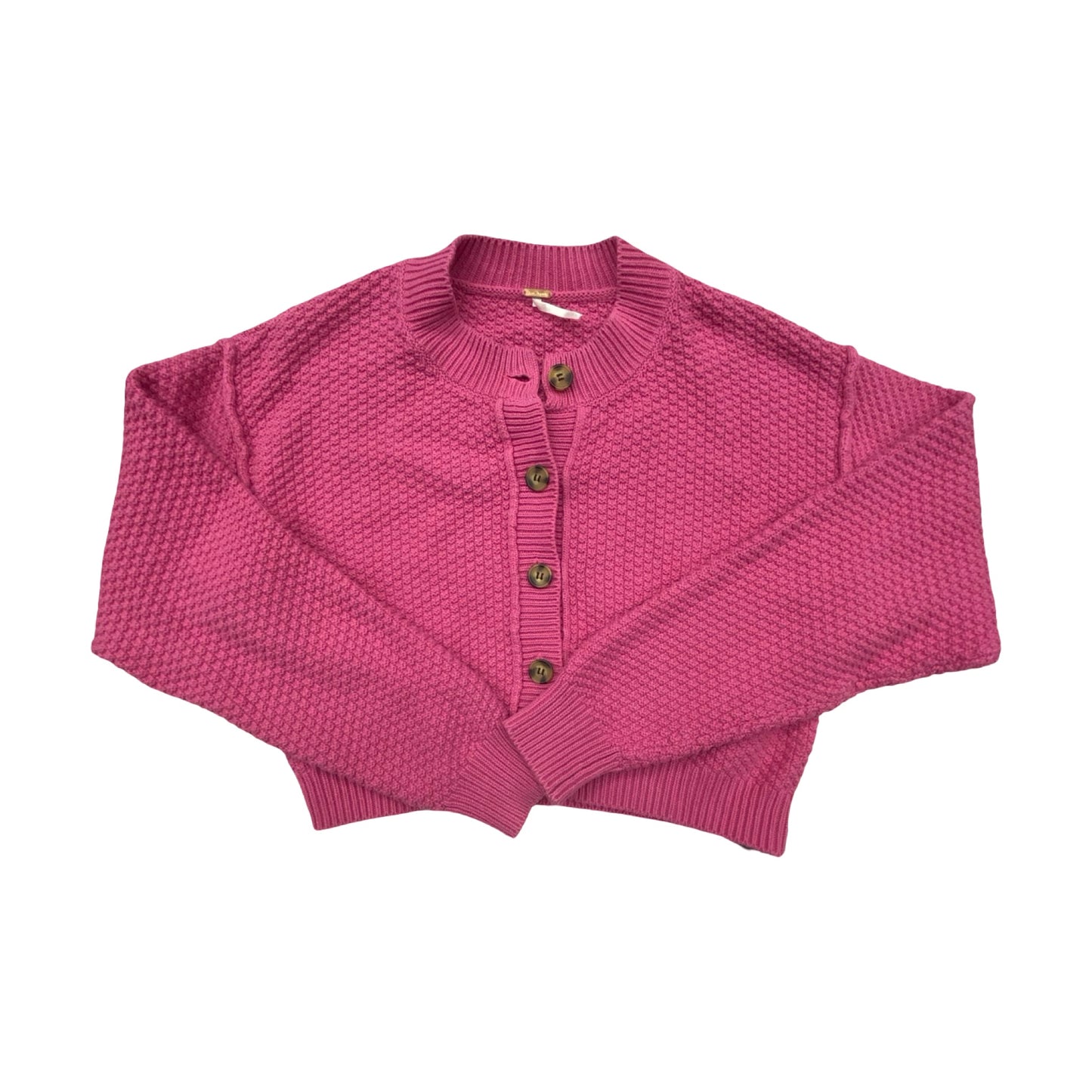 Sweater Cardigan By Free People In Pink, Size:M