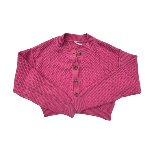 Sweater Cardigan By Free People In Pink, Size:M