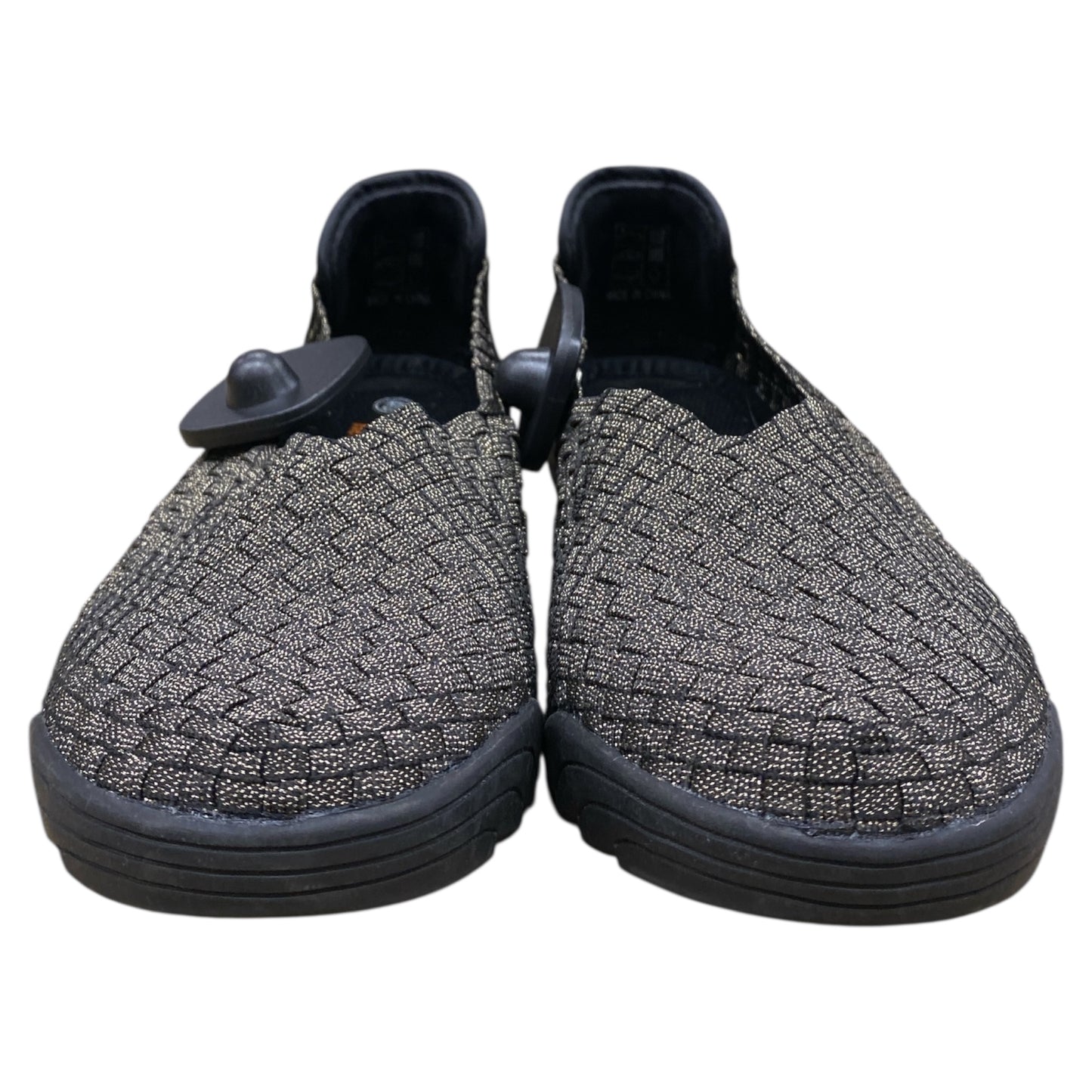 Shoes Flats By Bernie Mev In Black & Gold, Size:9