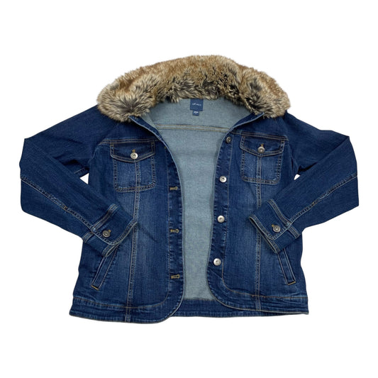 Jacket Denim By J. Jill In Blue Denim, Size:S