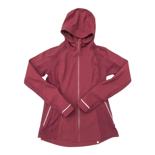 Athletic Jacket By Lululemon In Maroon, Size:10