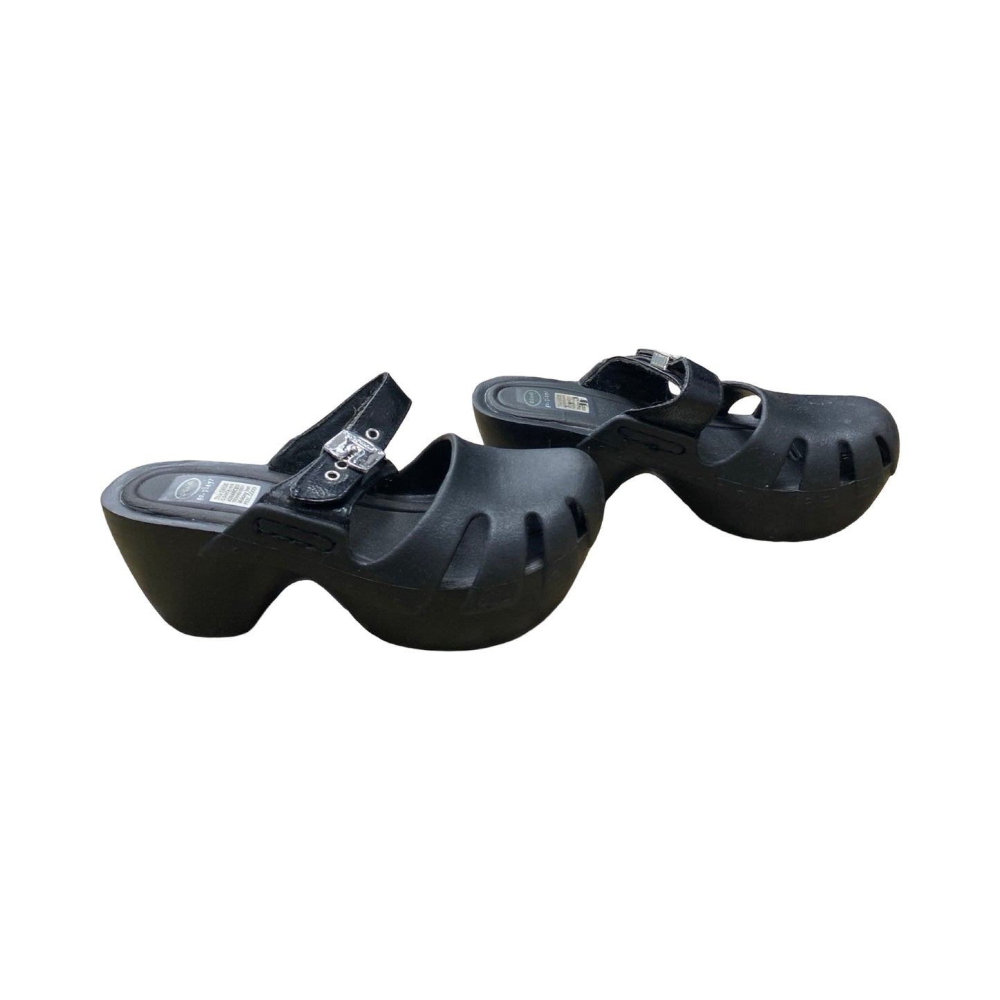 Sandals Heels Block By Dr Scholls In Black, Size:6