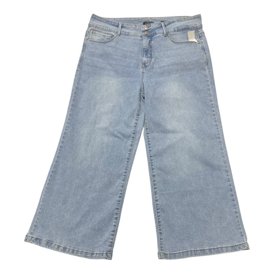 Jeans Wide Leg By Curve Appeal In Blue Denim, Size:16