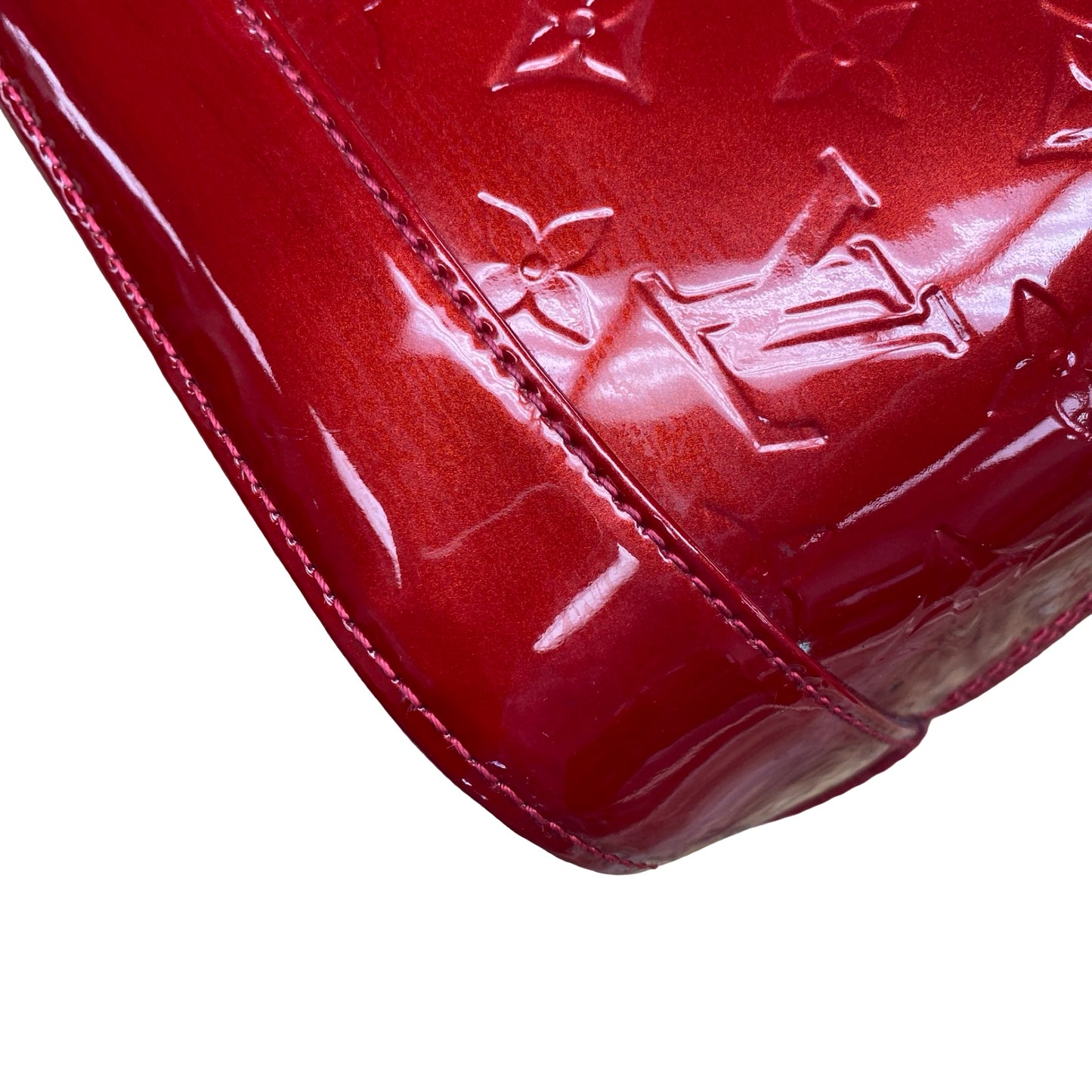 Handbag Luxury Designer By Louis Vuitton In Red Vernis, Size:Large (GM)