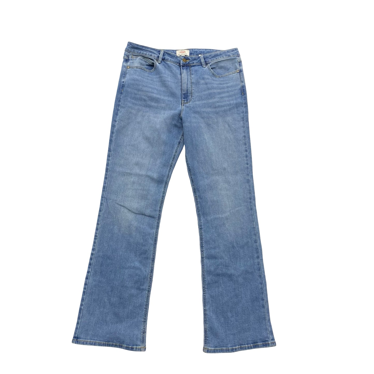 Jeans Straight By Wrangler In Blue Denim, Size:14