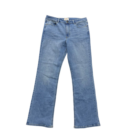 Jeans Straight By Wrangler In Blue Denim, Size:14
