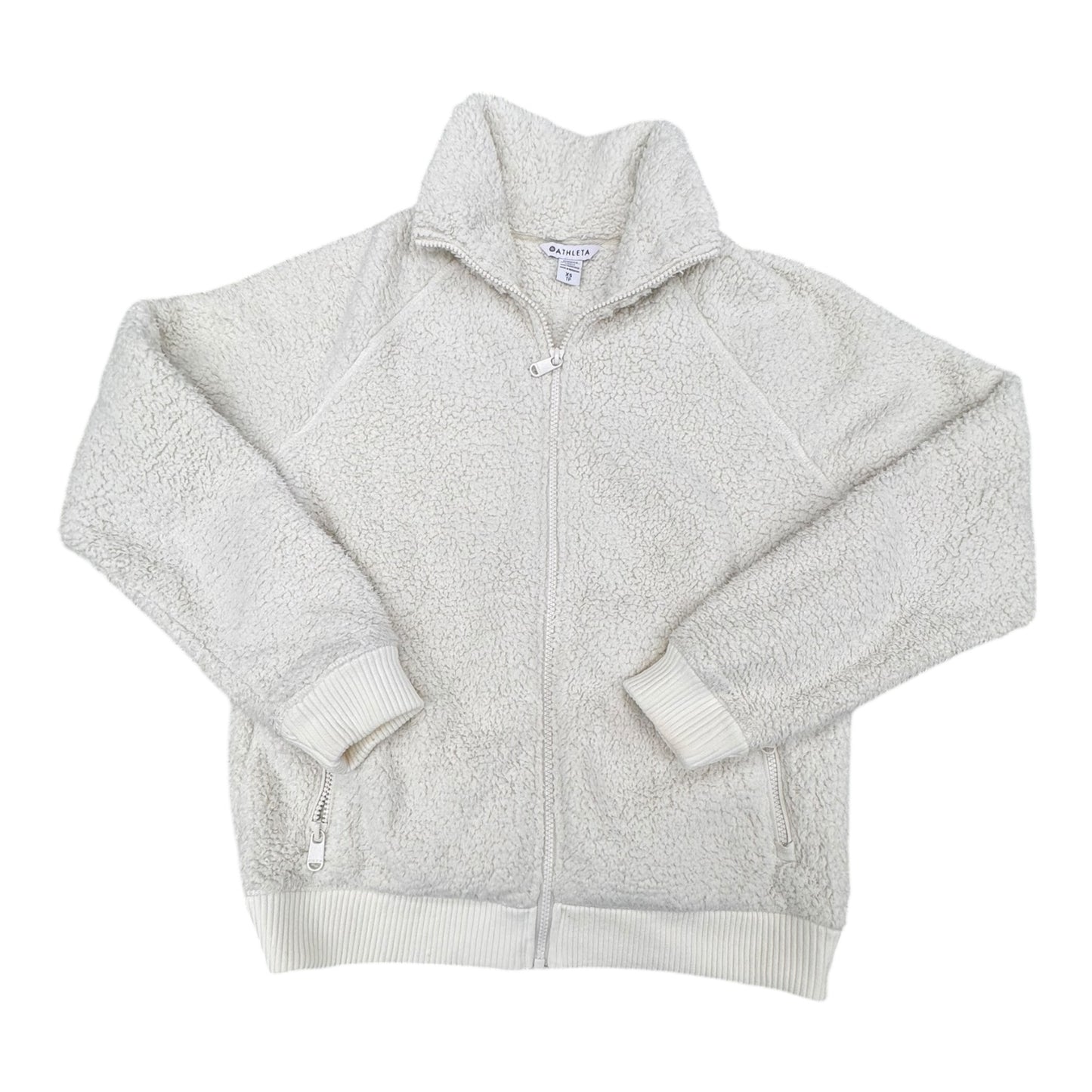 Athletic Jacket By Athleta In Cream, Size:Xs
