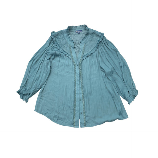 Top Ls By Democracy In Teal, Size:Xl