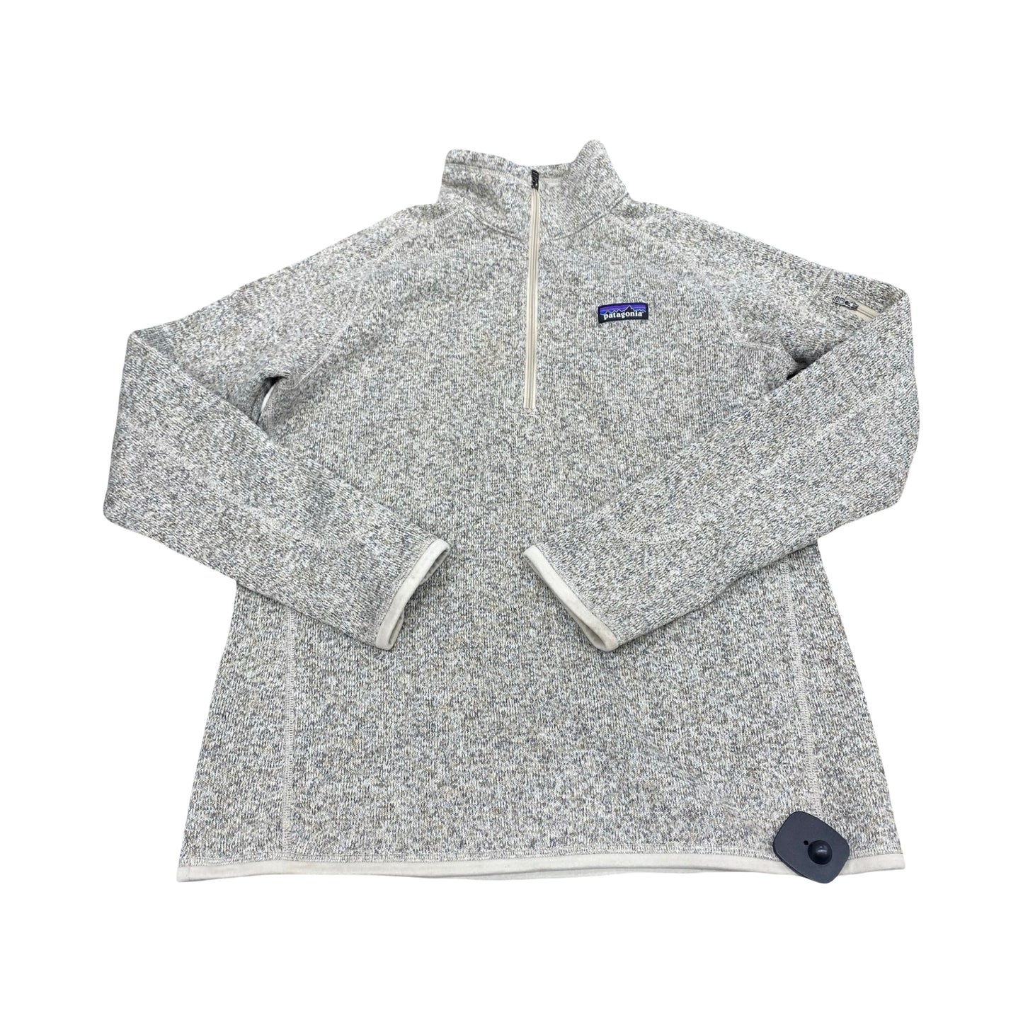 Athletic Fleece By Patagonia In Grey & Tan, Size:L