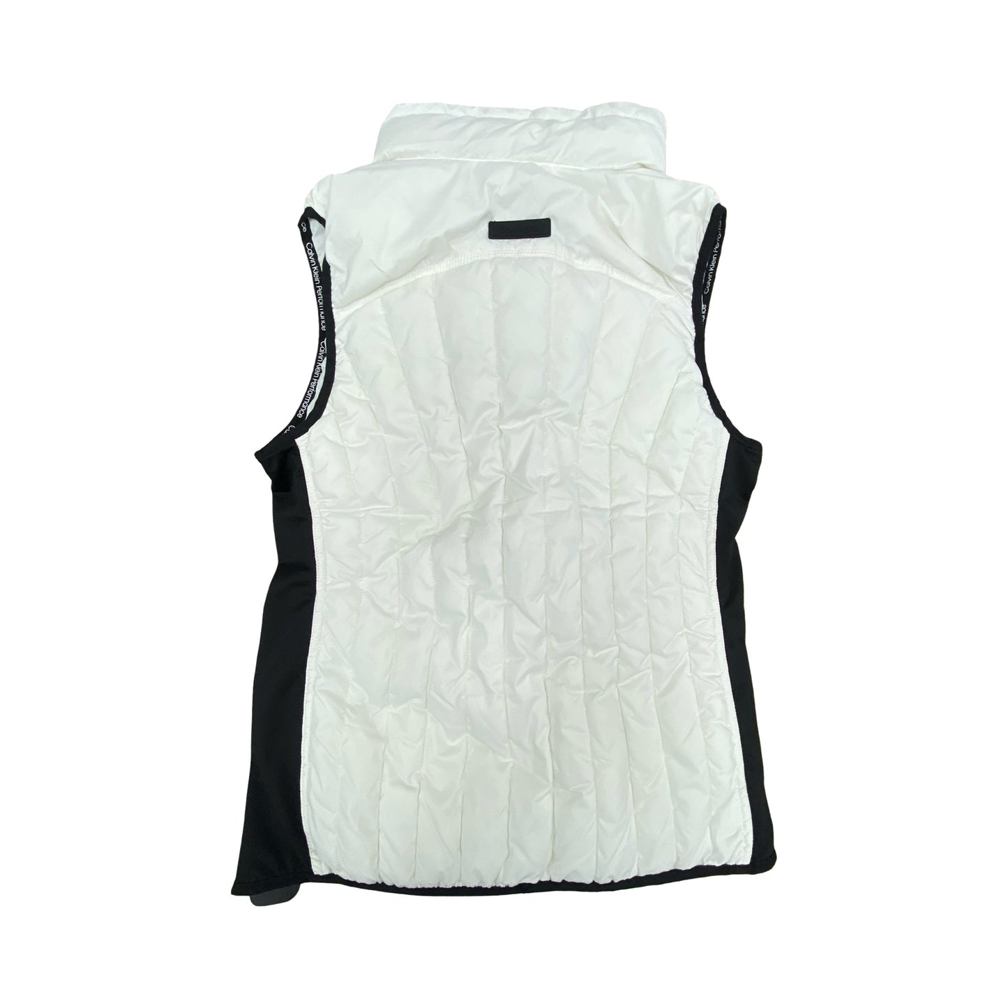 Vest Puffer & Quilted By Calvin Klein In Black & White, Size:M