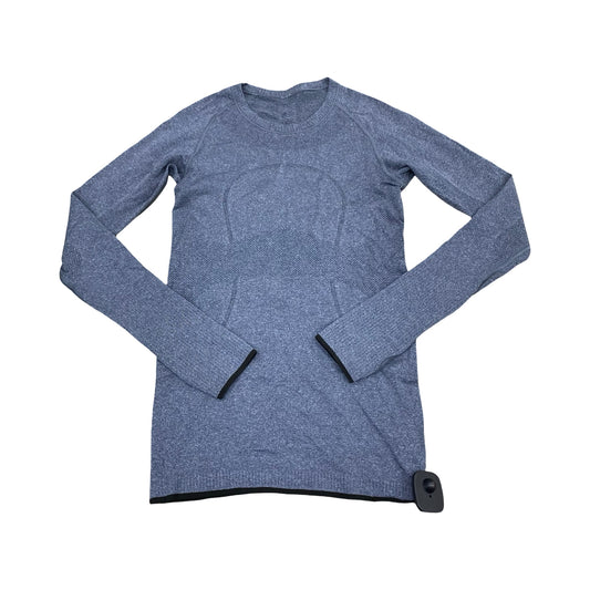 Athletic Top Ls Crewneck By Lululemon In Grey, Size:4
