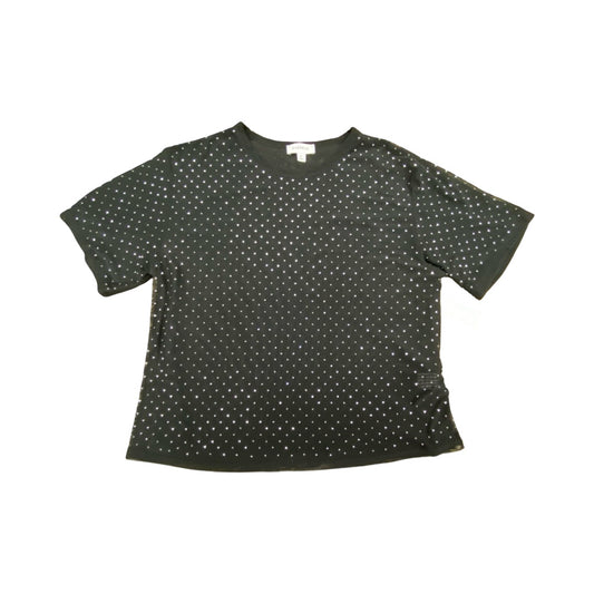 Top Ss By Evereve In Black & Silver, Size:M