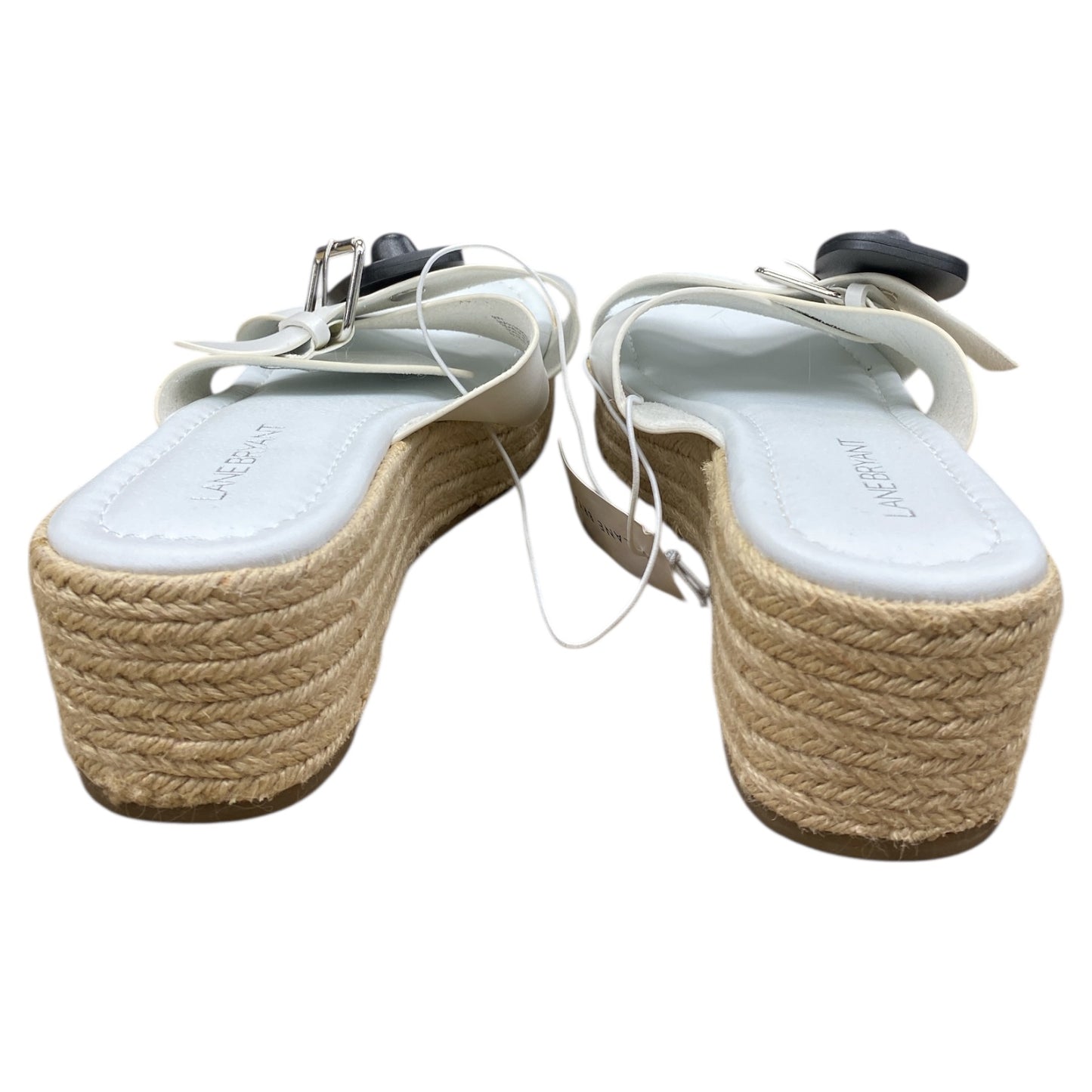 Sandals Flats By Lane Bryant In White, Size:9