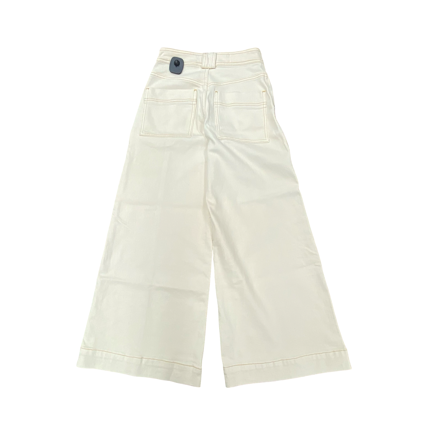 Jeans Wide Leg By Pilcro In Cream Denim, Size:24