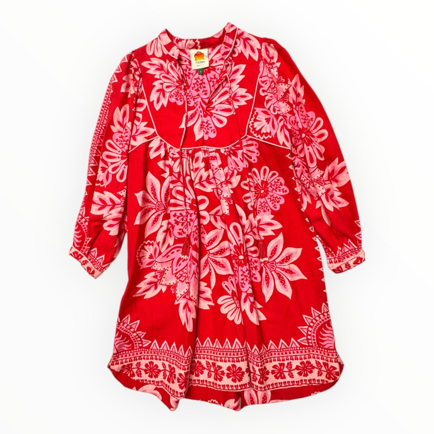 Dress Designer By Farm Rio In Pink & Red, Size:S