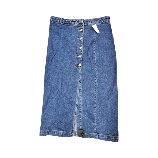 Skirt Maxi By Free People In Blue Denim, Size:12