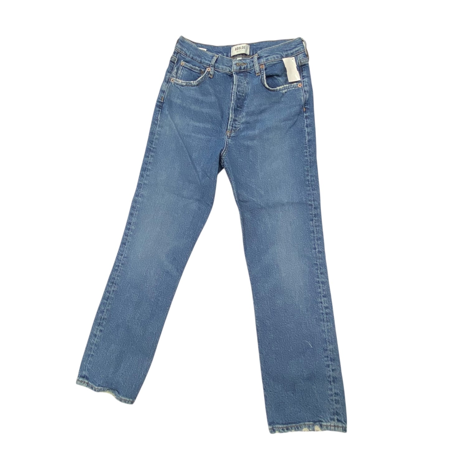 Jeans Boot Cut By Agolde In Blue Denim, Size:0