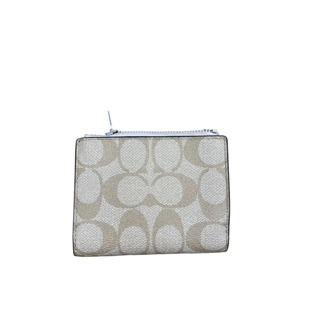 Wallet Designer By Coach In Tan & White, Size:Medium