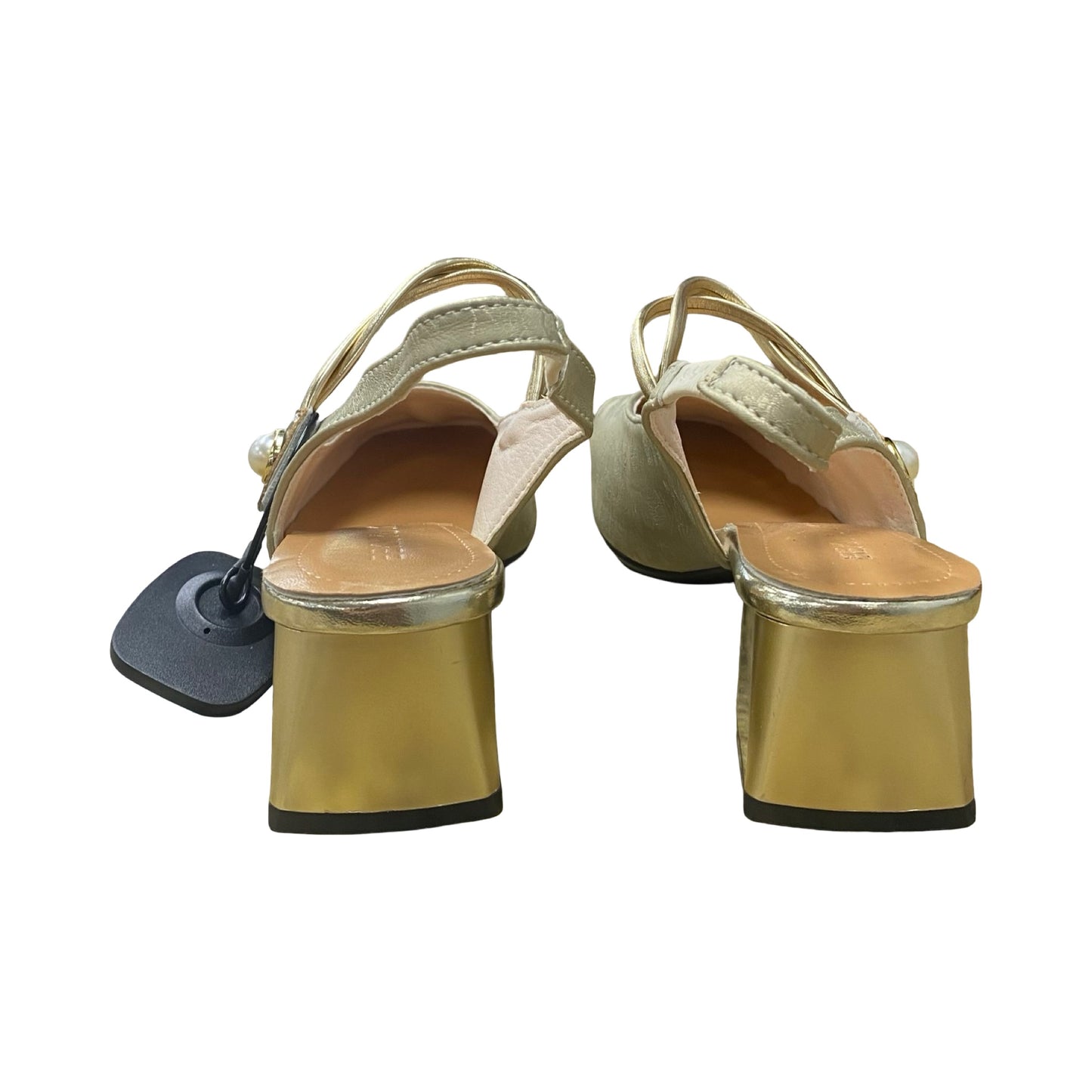 Shoes Heels Block By Cmc In Gold, Size:9