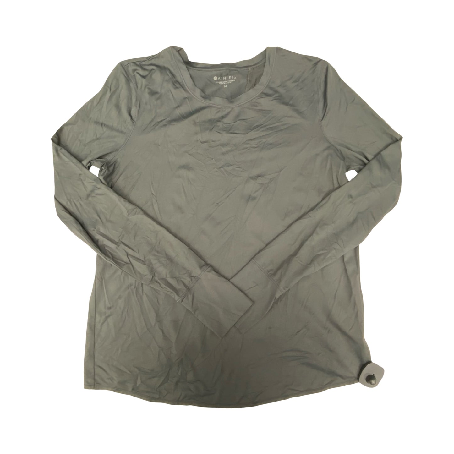 Athletic Top Ls Crewneck By Athleta In Grey, Size:M