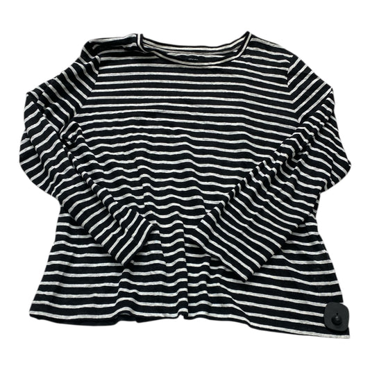 Top Ls Designer By Eileen Fisher In Striped Pattern, Size:L