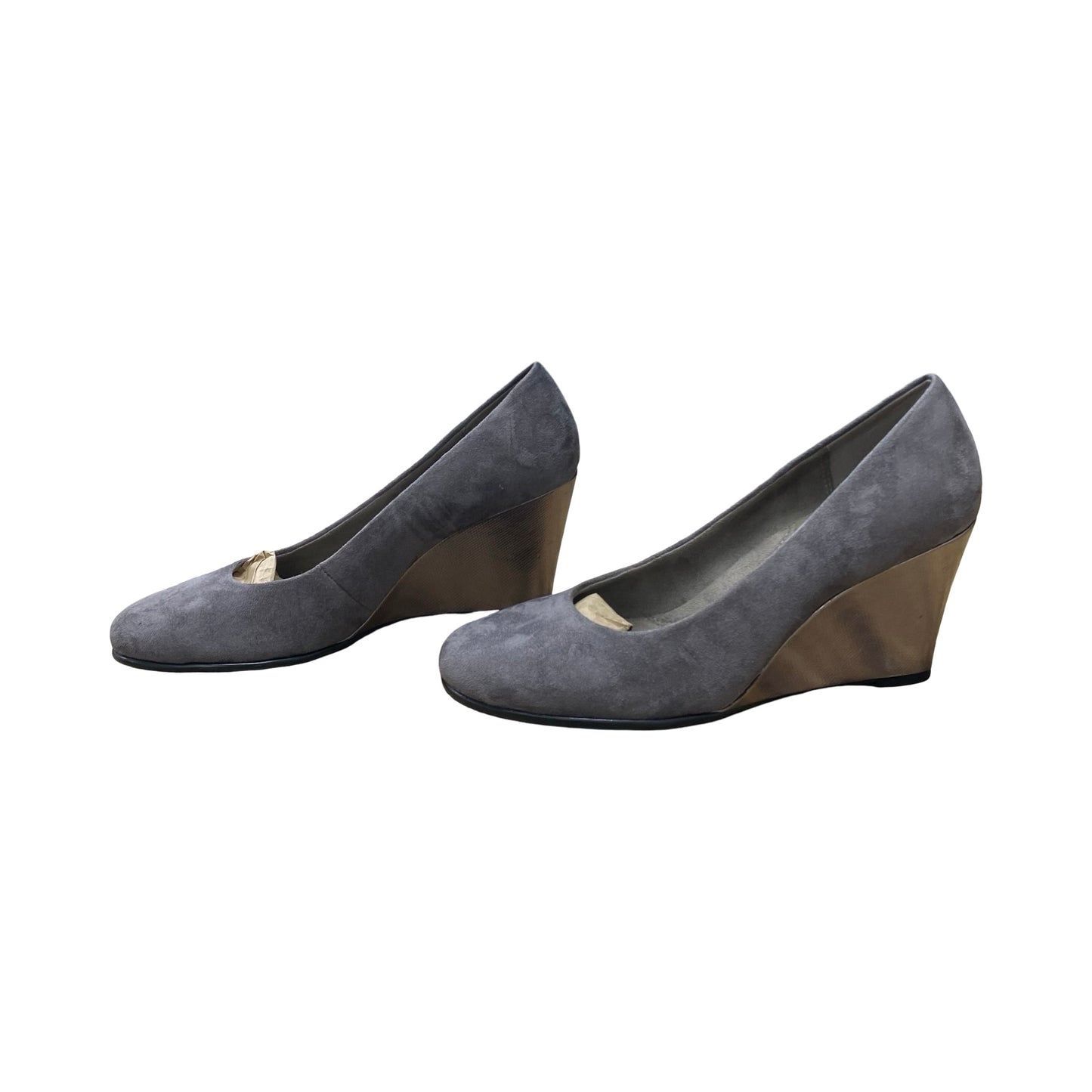 Shoes Heels Wedge By Aerosoles In Grey, Size:8.5