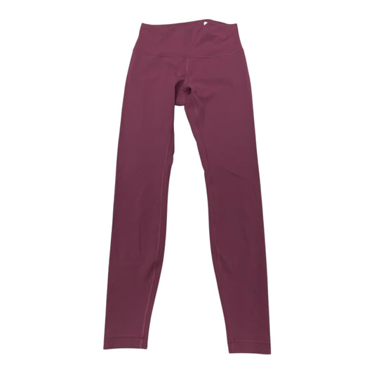 Athletic Leggings By Lululemon In Maroon, Size:8