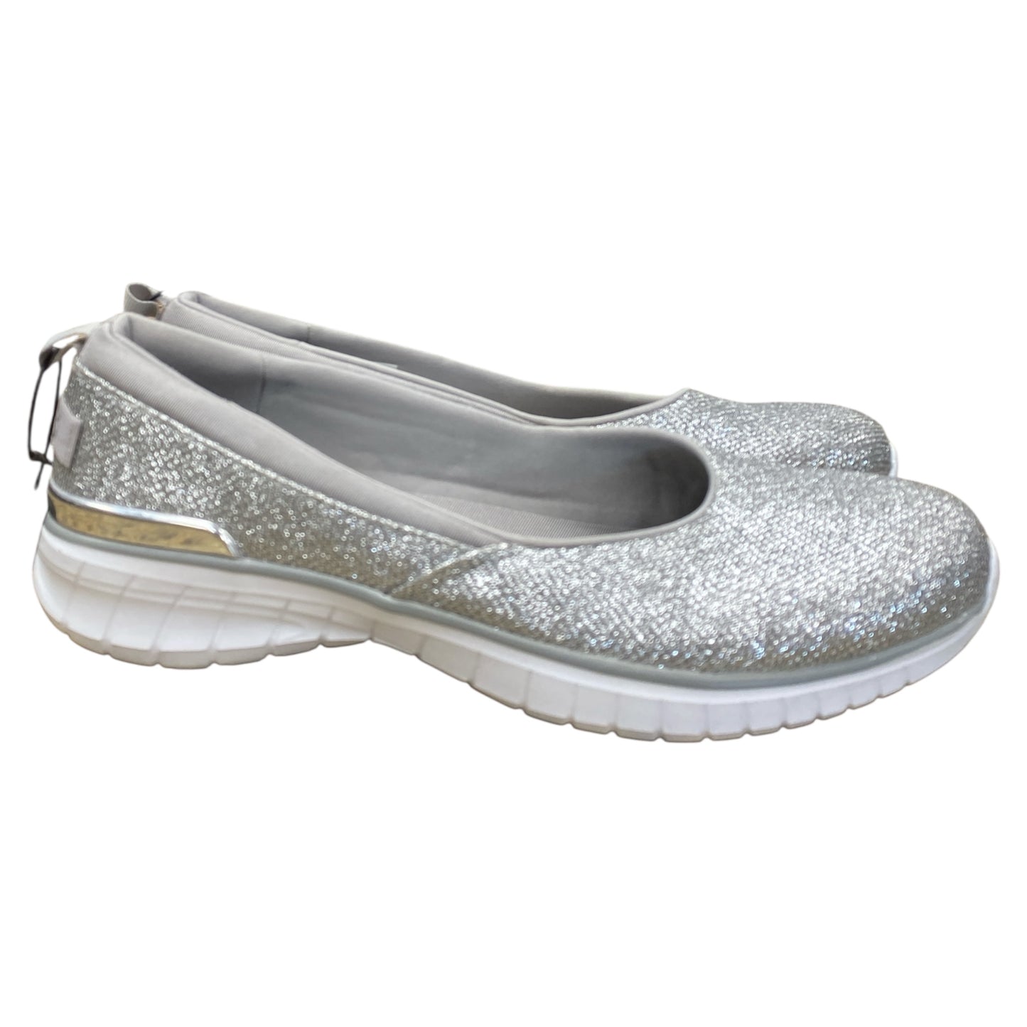 Shoes Flats By Skechers In Silver, Size:11