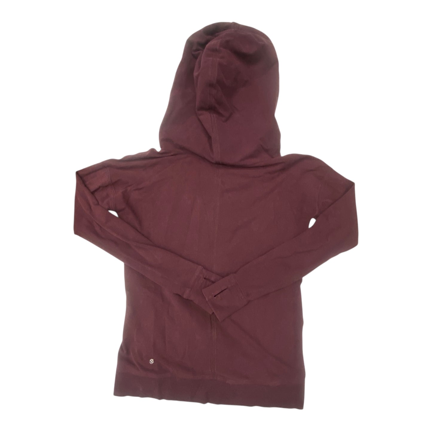 Athletic Top Ls Hoodie By Lululemon In Maroon, Size:8