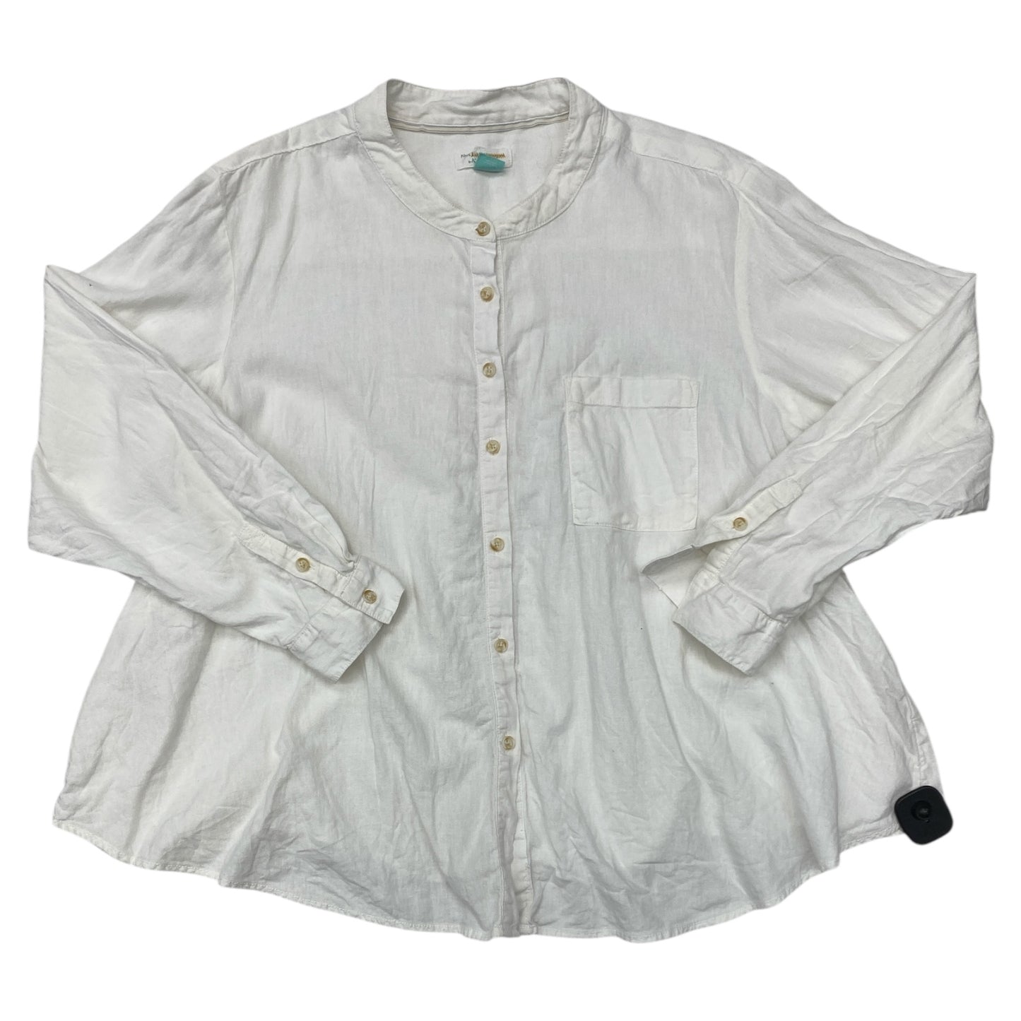 Top Ls By Pilcro In White, Size:2X