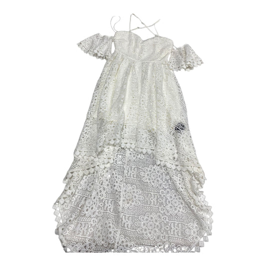 Dress Casual Midi By Two Sisters In White, Size:4
