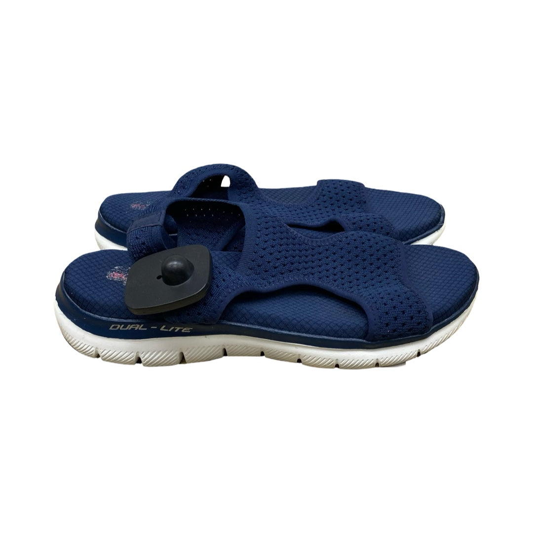 Sandals Flats By Skechers In Navy, Size:7