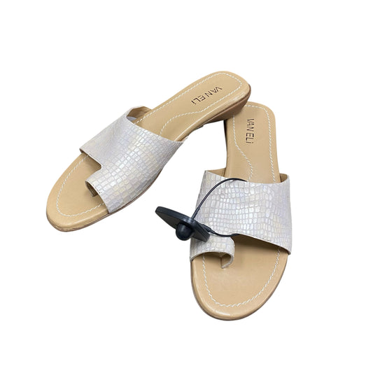 Sandals Flats By Vaneli In Snakeskin Print, Size:8.5