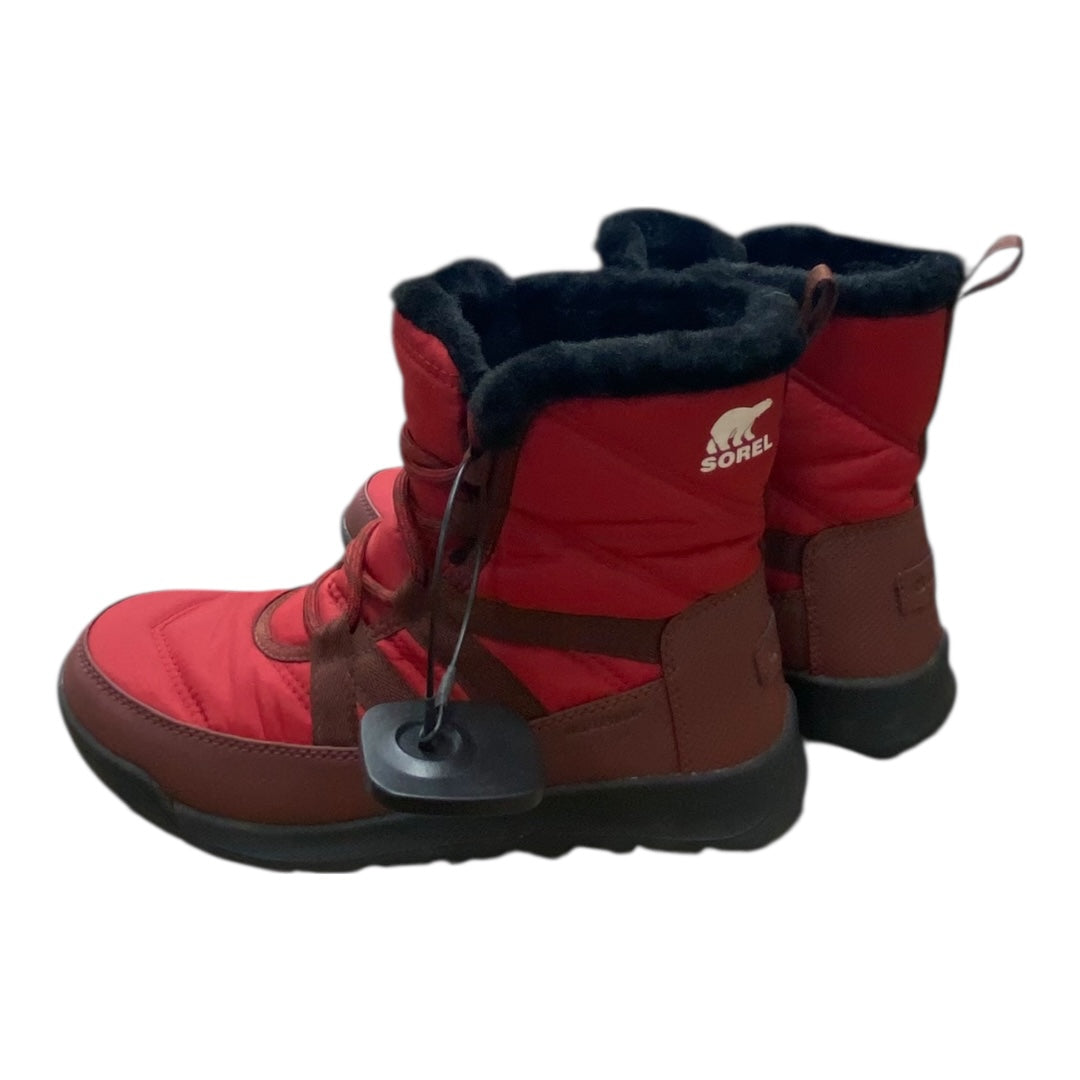 Boots Designer By Sorel In Black & Red, Size:6