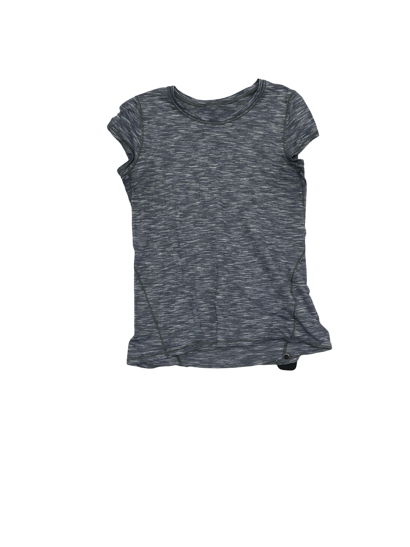 Athletic Top Ss By Lululemon In Grey, Size:4