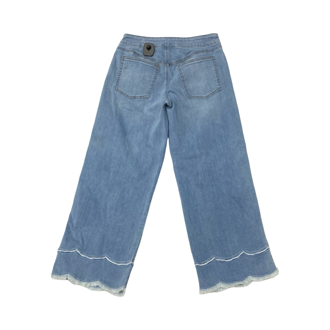 Jeans Wide Leg By Chicos In Blue Denim, Size:2