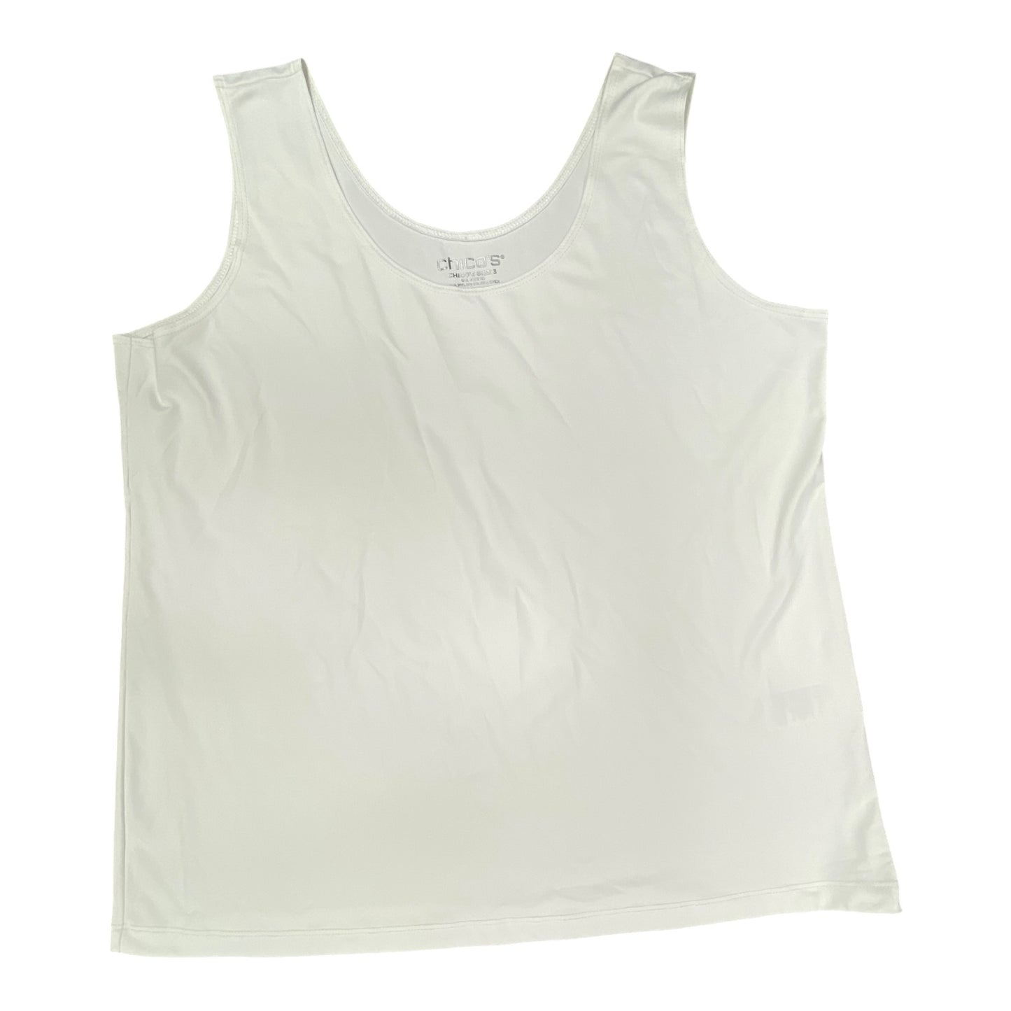Top Sleeveless By Chicos In White, Size:Xl