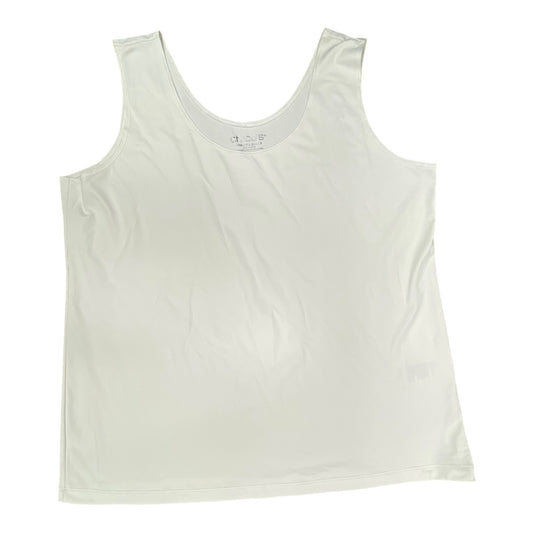 Top Sleeveless By Chicos In White, Size:Xl
