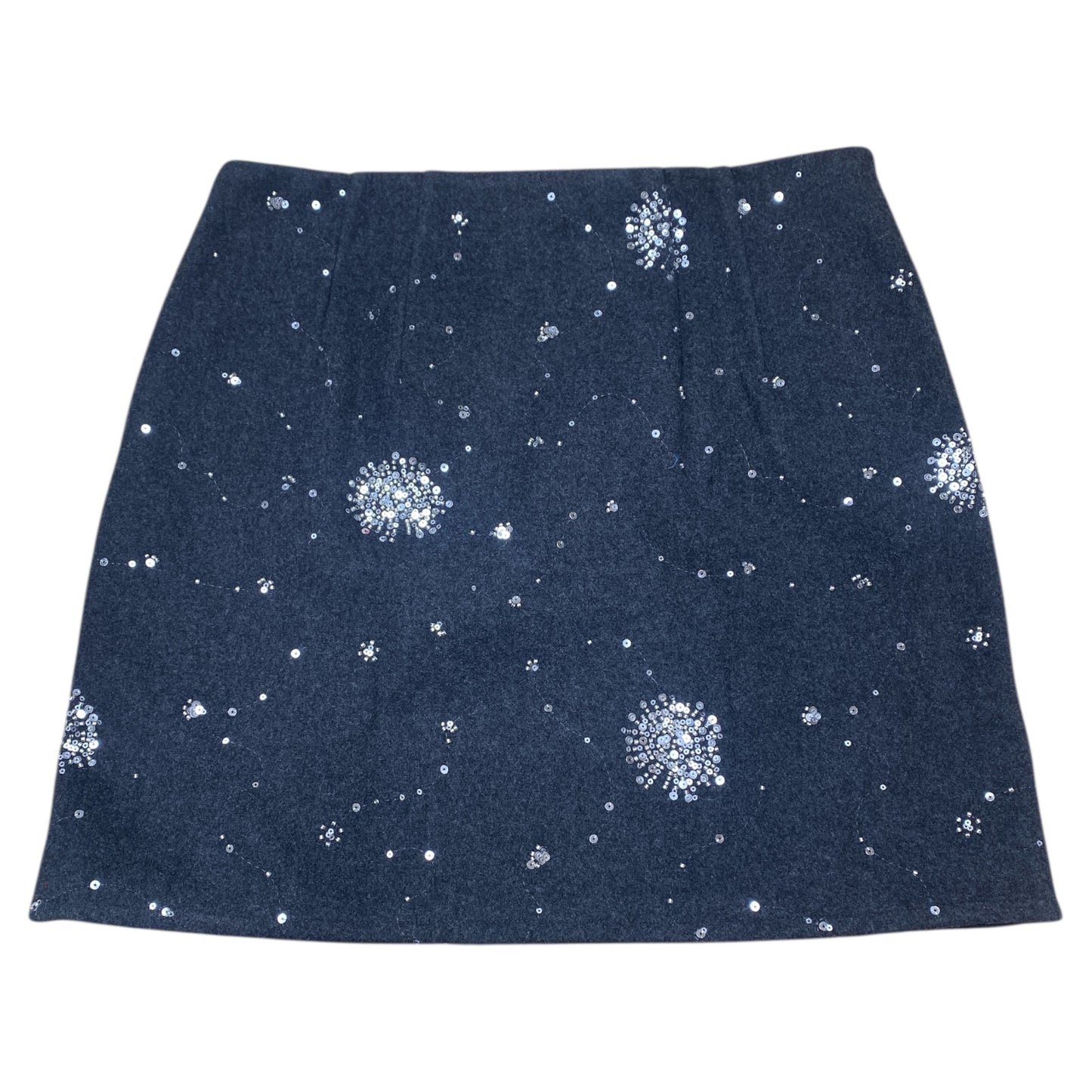 Skirt Midi By Loft In Grey & Silver, Size:8