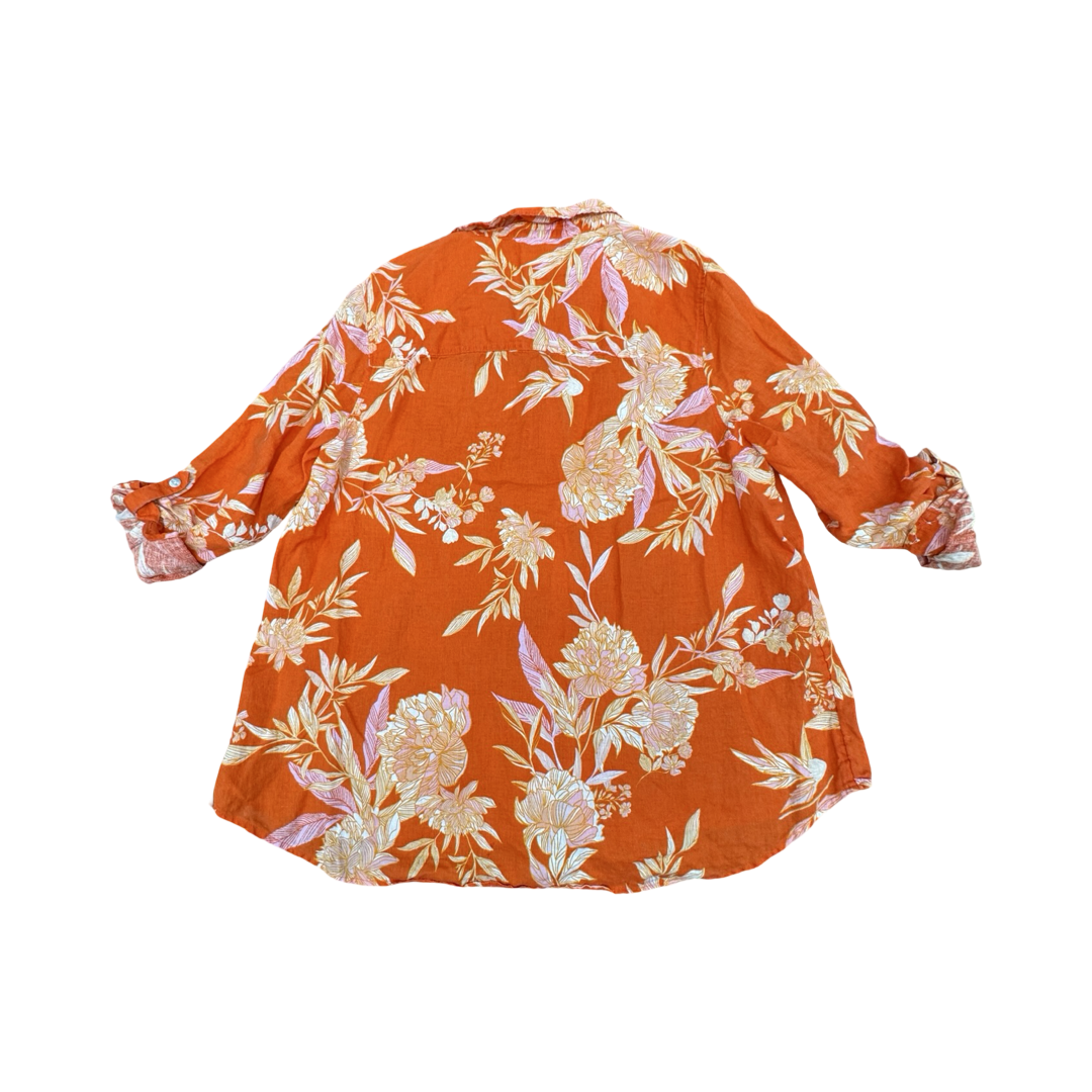 Top Ls By Cynthia Rowley In Orange, Size:2X