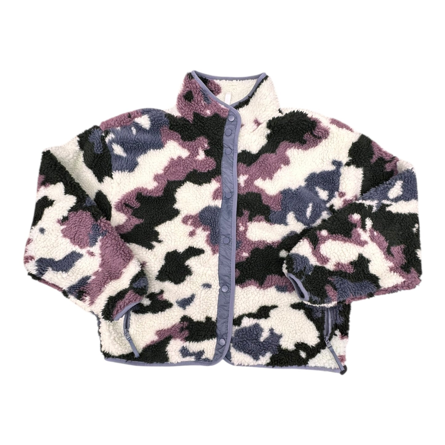 Jacket Faux Fur & Sherpa By Fabletics In Camouflage Print, Size:L