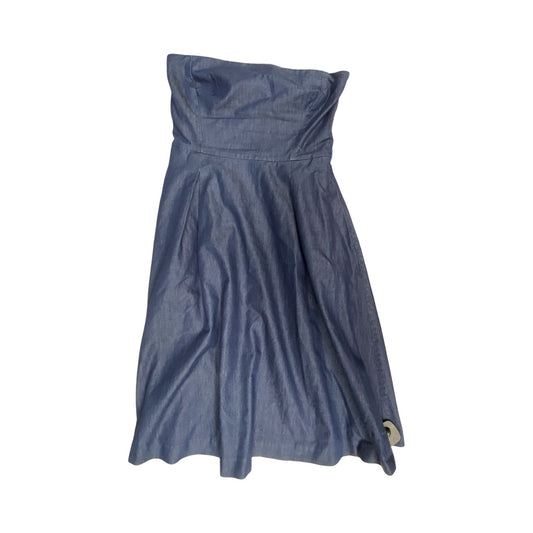 Dress Casual Midi By White House Black Market In Blue Denim, Size:0