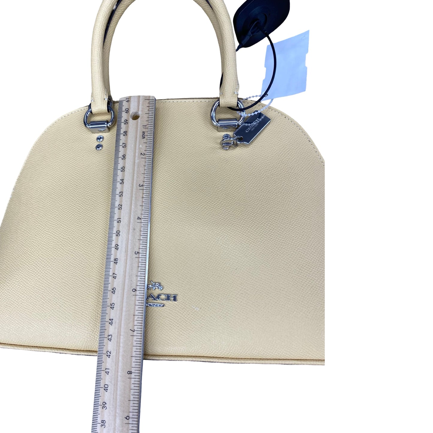 Handbag Designer By Coach In Yellow, Size:Small