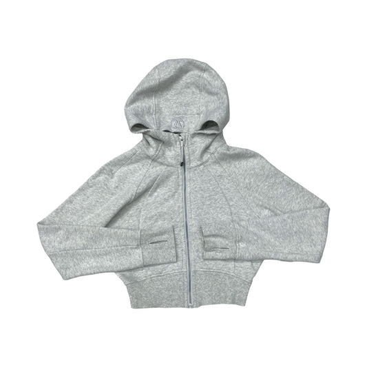 Athletic Jacket By Lululemon In Grey, Size:2