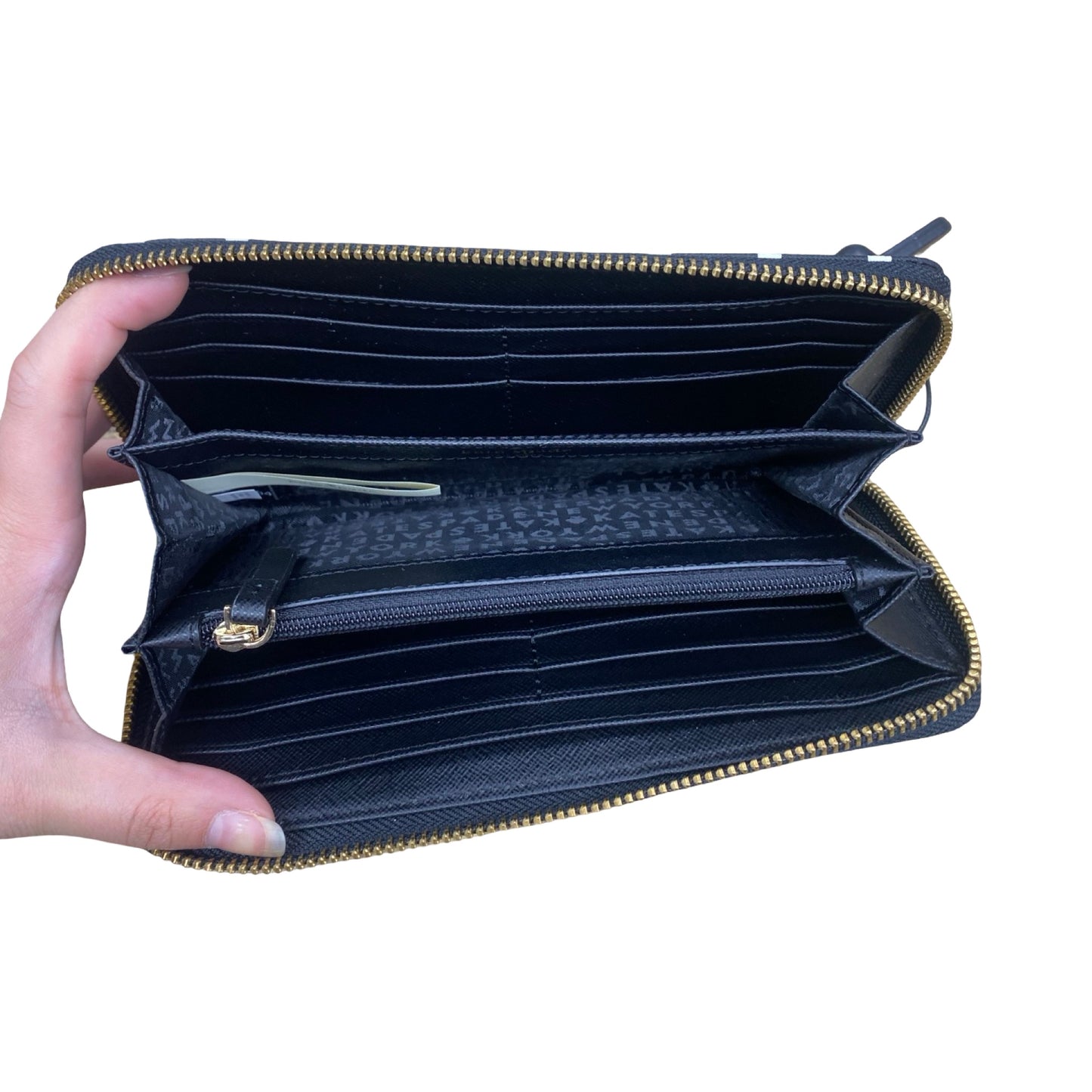 Wallet Designer By Kate Spade In Black & White, Size:Large