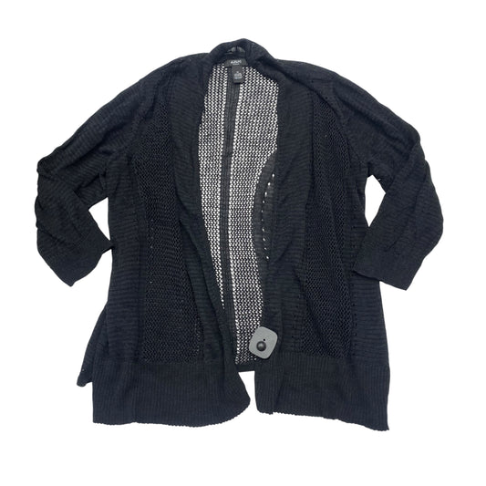 Sweater Cardigan By Alfani In Black, Size:1X