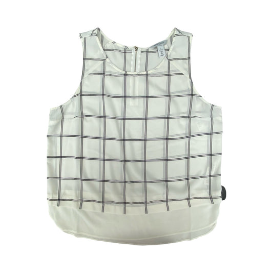 Top Sleeveless By White House Black Market In Checkered Pattern, Size:L