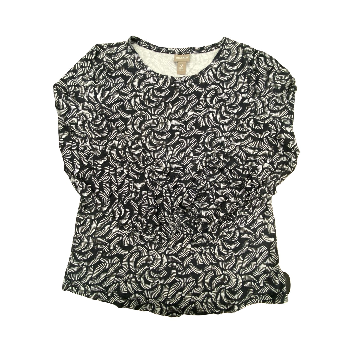 Top Ls By Chicos In Black & Grey, Size:S